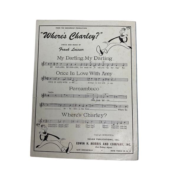 My Darling My Darling Sheet Music 1948 Frank Loesser Wheres Charley Ray Bolger - Picture 6 of 6